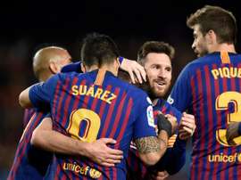 O Barça está muito perto de conseguir o triplete. AFP