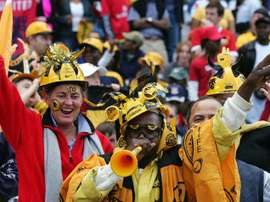 Kaizer Chiefs fans celebrate in Pretoria on July 22, 2006