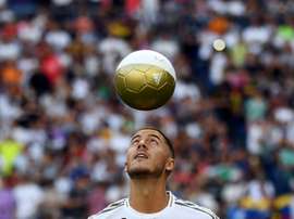 Hazard was unveiled at the Bernabéu on Thursday evening. AFP