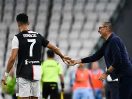 Italian media say Cristiano Ronaldo had a bad relationship with Sarri. AFP