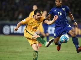 Australian player Robbie Kruse (L) has already passed a medical at his new club Liaoning. AFP