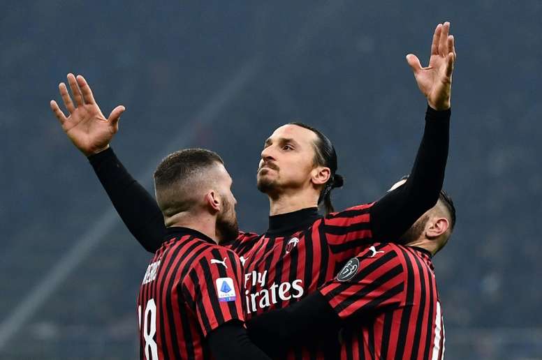 Ibrahimovic returned to the San Siro in January. AFP