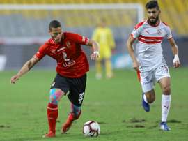 Sobhy (L) helped Egypt qualify for the 2020 Olympics. AFP