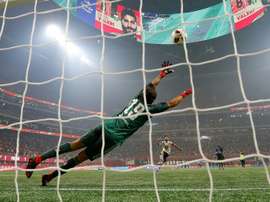 Mattia Perin is one of the 14 people at Genoa to have COVID-19. AFP