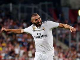 Benzema was in fine form. AFP