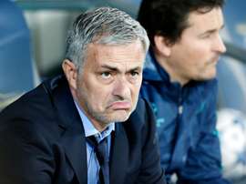 Concerns about the pitch and some conflict during the match kept Chelsea head coach Jose Mourinho on edge during a November 24, 2015 game against Maccabi Tel Aviv in Haifa