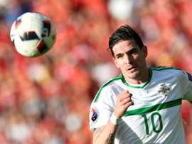 Lafferty scored a crucial goal away in Spain. AFP
