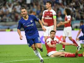 Hazard with two goals in final appearance. AFP