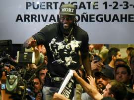 Olimpia's Emmanuel Adebayor was unable to get back to Togo. AFP