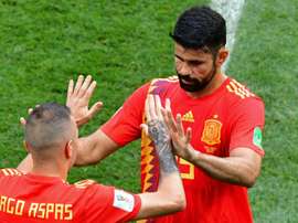 Costa has been replaced by Iago Aspas. AFP