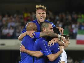 Immobile habló sobre el mal gesto de su compañero Pellè hacia Ventura. AFP