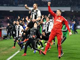 Juventus all but sealed their eighth consecutive Serie A title. AFP