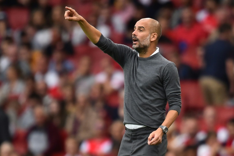 Guardiola's side were 2-0 victors at the Emirates on Sunday. AFP