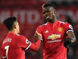 Pogba and Sanchez trained on Monday.AFP