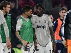 Reactions of players after Moise Kean was subject to racial abuse. AFP