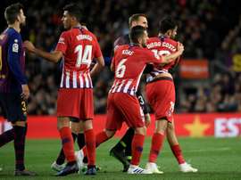 Diego Costa was sent off for Atletico. AFP