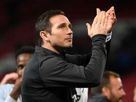 Derby manager Frank Lampard oversaw victory against Manchester United. AFP