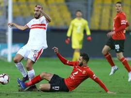 The derby was played in front of an empty stadium. AFP