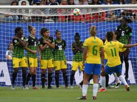 Cristiane completed a hat trick against Jamaica. AFP