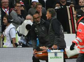 Gentner was stretchered off during the match against Wolfsburg. AFP