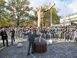 Ibrahimovic unveils larger than life statue in hometown. AFP