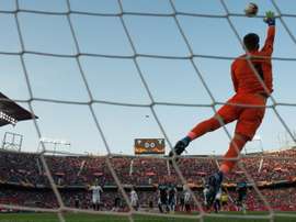 Sevilla keeper Vaclik in Europa League action. AFP