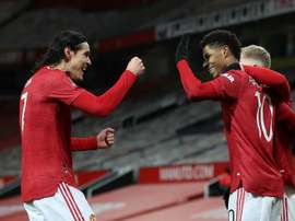Solskjaer was full of praise for striker Edinson Cavani. AFP