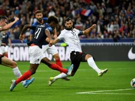 Kingsley Coman set France on the way to a comfortable victory. AFP