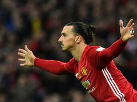 Zlatan Ibrahimovic esteve no Manchester United entre as temporadas 2015-16 e 2017-18. AFP