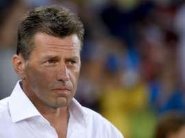 Skibbe was not happy with FIFA's decision to hand Manolas a one-match ban. AFP