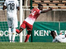 Michael Olunga missed Kenya's best chance of the match. AFP