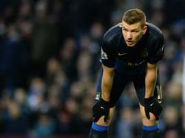 Edin Dzeko spent five seasons in the Premier League with Manchester City. AFP