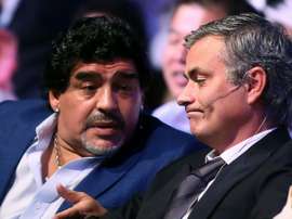 Jose Mourinho has paid tribute to the late Diego Maradona. AFP