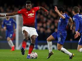 Paul Pogba was back to his best as Manchester United overcame Chelsea. AFP