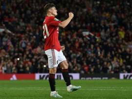 Daniel James et Bruno Fernandes, les plus rapides de Manchester United. AFP
