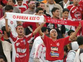 Tunisian Etoile of Sahels fans cheer on October 27, 2007