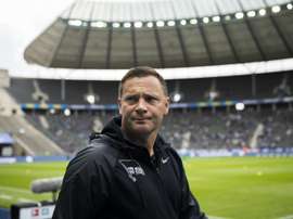 Hertha Berlin head coach Pal Dardai joked that his team were 'cursed'. AFP