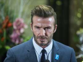 Beckham provocou revolta em Hong Kong. AFP