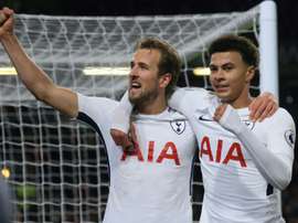 Kane est devenu leader au classement pour le Soulier d'Or. AFP