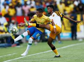 Sirino (L) scored and got sent off for Mamelodi Sundowns. AFP