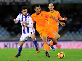 Aderlan Santos tiene los días contados en Mestalla. AFP/Archivo