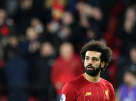 A reação de Salah após a derrota do fim de semana contra o Watford. AFP