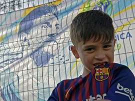 A Brazilian child shares his name with the Barcelona legend. AFP