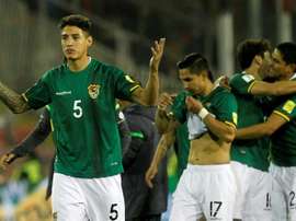 Bolivia have been sanctioned for playing Cabrera (L) when ineligible. AFP