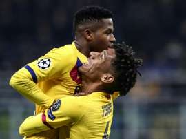 Fati makes history as Barca send Inter crashing out of Champions League. AFP