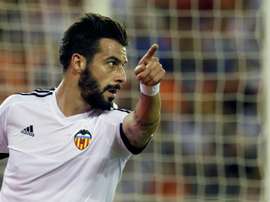 Le joueur espagnol du Valence, Álvaro Negredo, lors d'un match. EFE