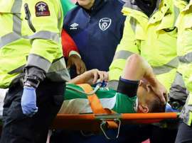 La imagen de Seamus Coleman dio la vuelta al mundo por lo escalofriante de su lesión. AFP