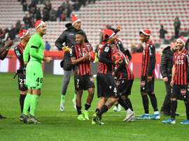Nice have slammed fine for allowing mascots to wear Christmas hats. AFP