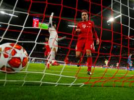 Hummels (r) could return to Borussia Dortmund this summer. AFP