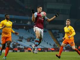Rudy Gestede in one of his last matches with Aston Villa. AFP